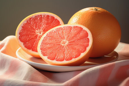 Grapefruit fresh fruit cutの素材