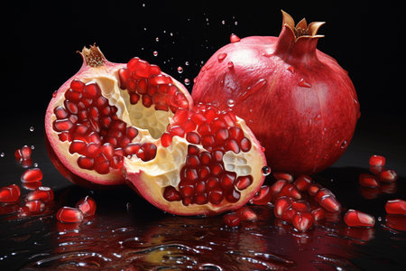 Pomegranate fruit close-upの素材