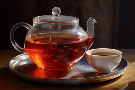 Tea and beautiful still lifeの素材
