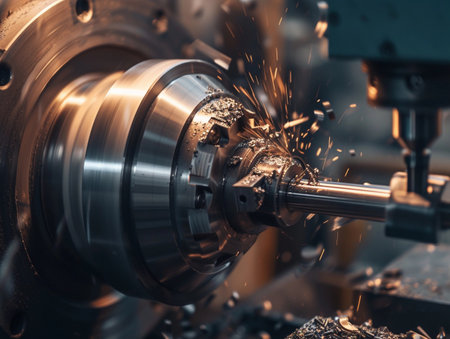 Metal Turning on Industrial Latheの素材