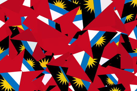 Bright flag patterns of Antigua & Barbudaの写真素材