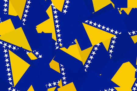 Vibrant Bosnia and Herzegovina flagの写真素材
