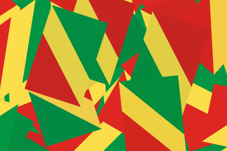 Colorful abstract design in green, red, yellowの写真素材
