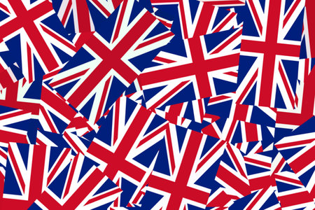 Union Jack flag collage in UKの写真素材