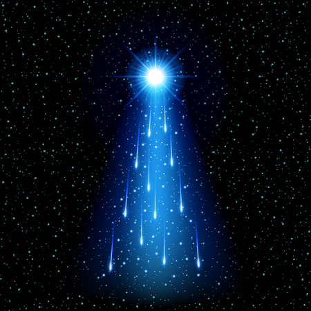 Life giving star - stock vector illustration on black background.のイラスト素材