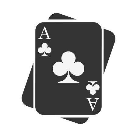 Two clubs card. Card suit icon.のイラスト素材