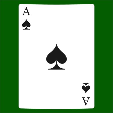 Spades card suit icon vector, playing cards symbols vectorのイラスト素材