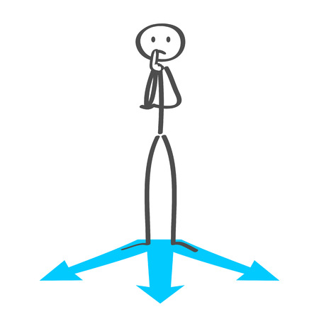 Choice of route, way of lifeのイラスト素材