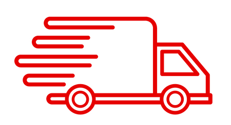 Fast shipping delivery truck iconのイラスト素材