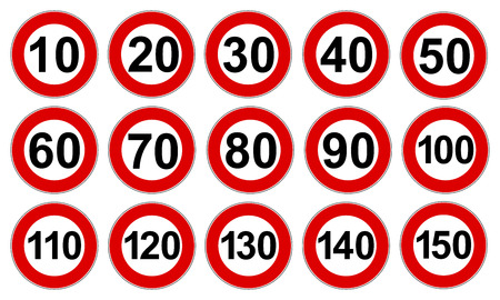 Set speed limit icon signs