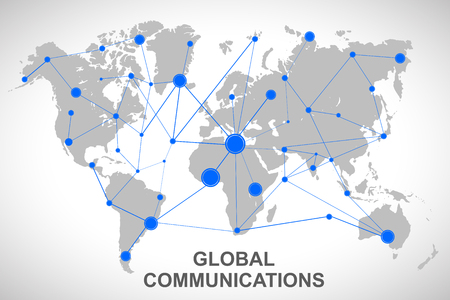 Network connection, globe connection, technology sphere, concept future world - for stock vectorのイラスト素材