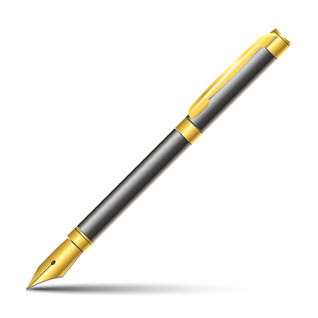 Gold pen â stock vectorのイラスト素材