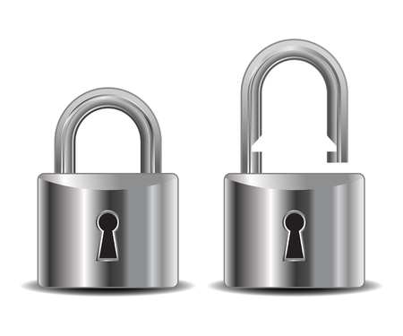 Realistic lock - stock vectorのイラスト素材