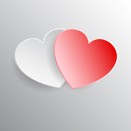 Two hearts, beautiful concept of Valentines day - stock vectorのイラスト素材