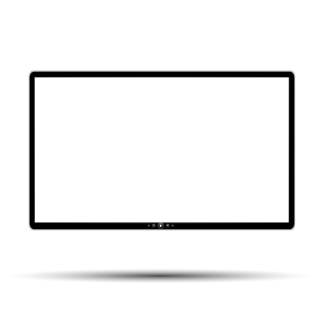 Black monitor with buttons - stock vectorのイラスト素材