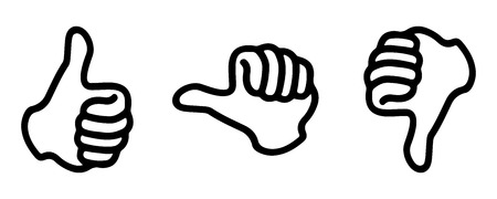 Valuation thumbsのイラスト素材