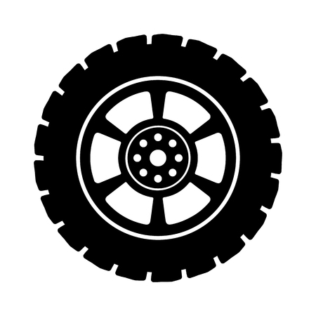 Black auto tire - stock vectorのイラスト素材