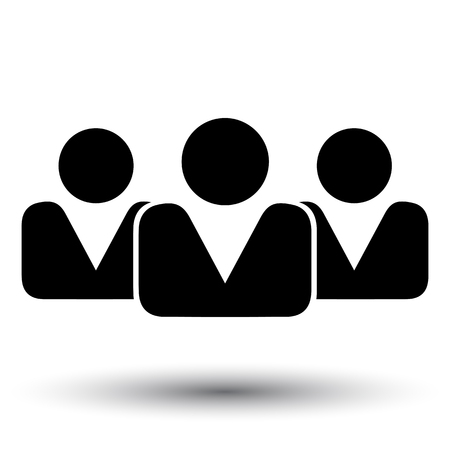Teamwork, staff, partnership icon, three person - for stock vectorのイラスト素材