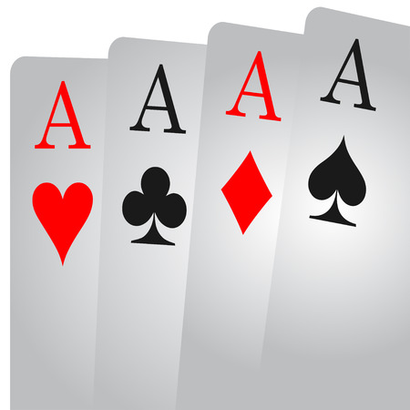 Ace card. Suit icon vector, playing cards symbols vector, set icon symbol suit, card suit icon sign, icon - stock vectorのイラスト素材
