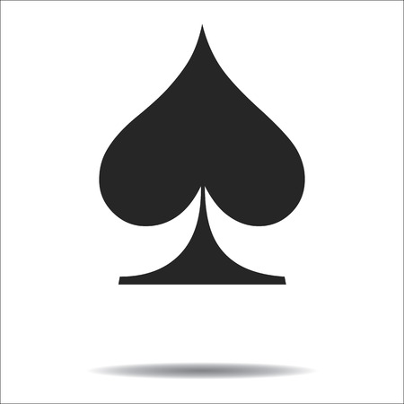 Spades card suit icon vectorのイラスト素材