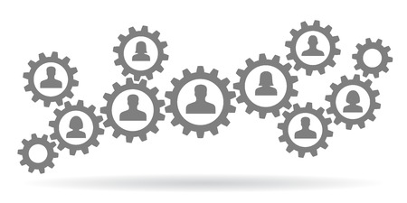 Concept teamwork, staff, partnership - vectorのイラスト素材