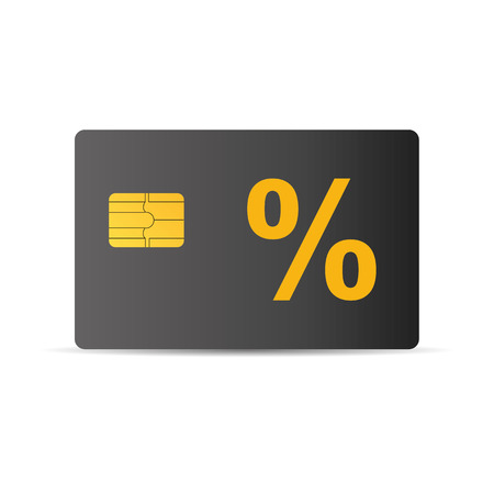 Credit card with percent - stock vectorのイラスト素材