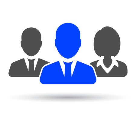 Teamwork, staff, partnership icon, three person - for stockのイラスト素材