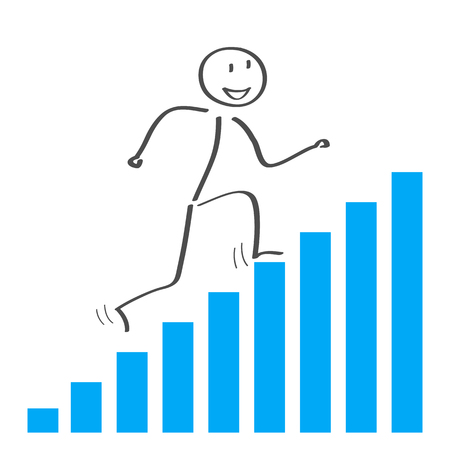 Success, career, profit growthのイラスト素材