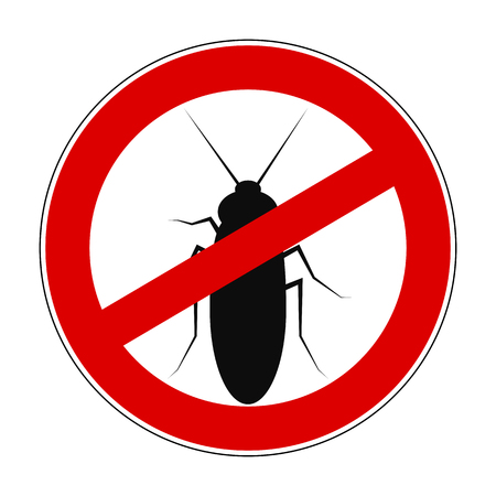 Sign ban anti cockroach - stock vectorのイラスト素材