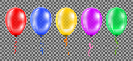 Colored helium balloons - vectorのイラスト素材