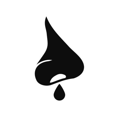 Runny nose icon and flu symbol, allergies - stock vectorのイラスト素材