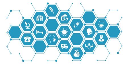 Ð¡orona virus infographic illustration. Concept with protective antivirus icons related to coronavirus, 2019-nCoV, COVID-19  infectionのイラスト素材
