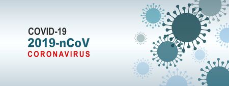 Coronavirus abstract background bacteriological microorganism. Rapidly spreading coronavirus outbreak concept. Corona virus outbreak and coronaviruses influenza banner - for stockのイラスト素材