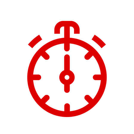 Stopwatch with arrow around icon, symbol illustration - vector