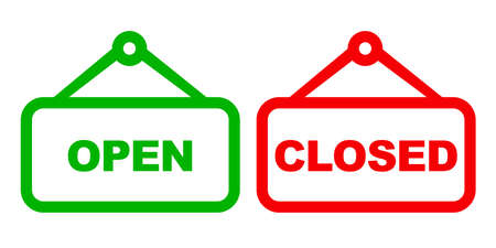 Open and closed signboard - for stockのイラスト素材