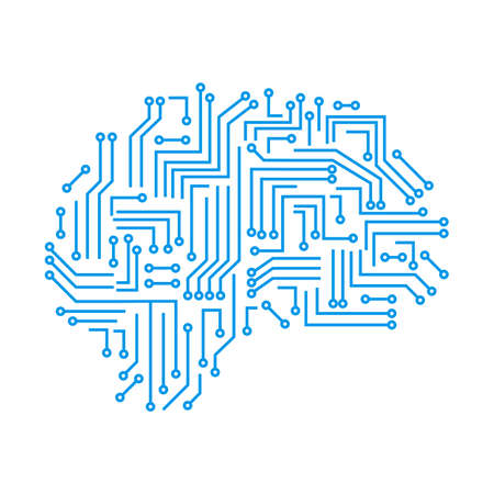 Creative technology human brain with neural bonds - for stockのイラスト素材