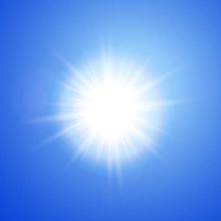 Abstract sun on blue sky - stock vectorのイラスト素材