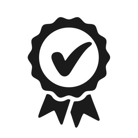 Approval check icon, quality sign - stock vectorのイラスト素材
