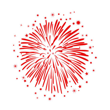 Hand drawn fireworks - stock vectorのイラスト素材