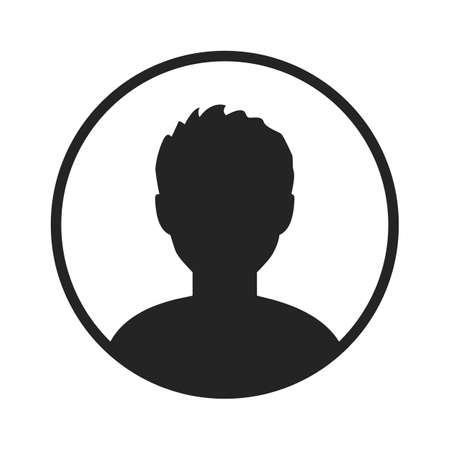 User avatar icon, sign, profile symbol, flat person icon - vectorのイラスト素材