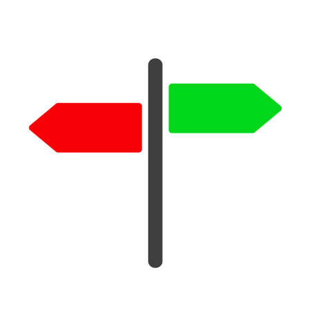 Guidepost and pointing wooden arrows index road signs - vectorのイラスト素材