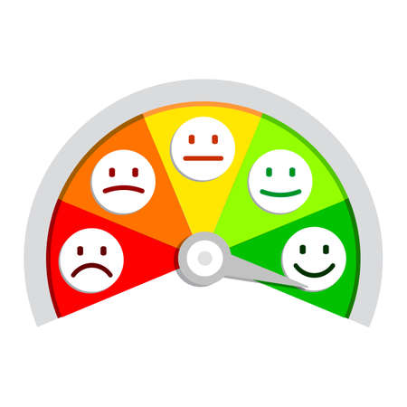 Scale speed, valuation by emoticons - vectorのイラスト素材