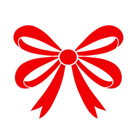 Red ribbon. Gift decoration icon - for stockのイラスト素材