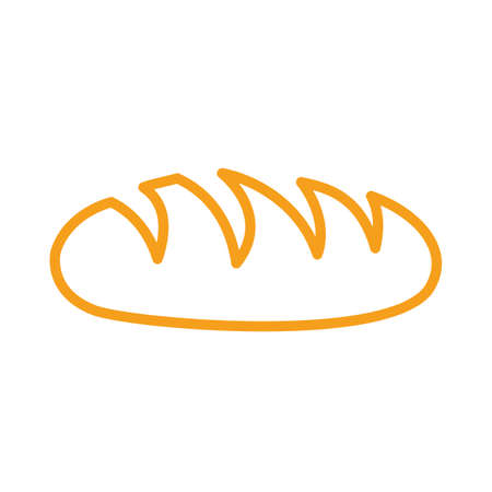 Line bread icons on white background - vectorのイラスト素材