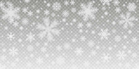 Snowflake background with transparent snowflakes - stock vectorのイラスト素材