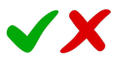 Check mark and cross - vector for stockのイラスト素材