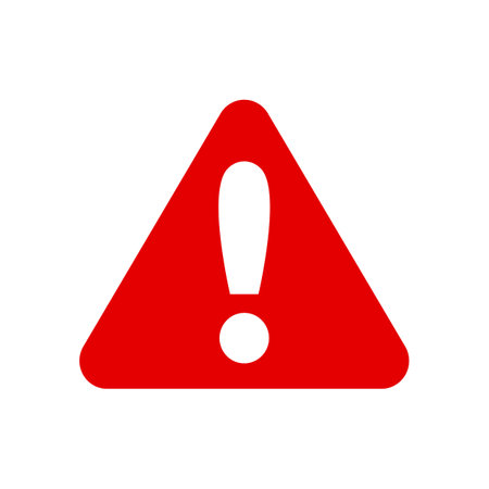 Warning, stop sign icon with exclamation marc - vector