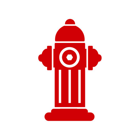 Red fire hydrant icon isolated - stock vectorのイラスト素材
