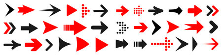 Set arrow icon. Different arrows sign - vector