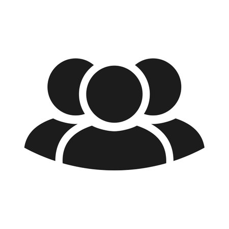 People icon, teamwork, staff, partnership, three person sign - for stockのイラスト素材